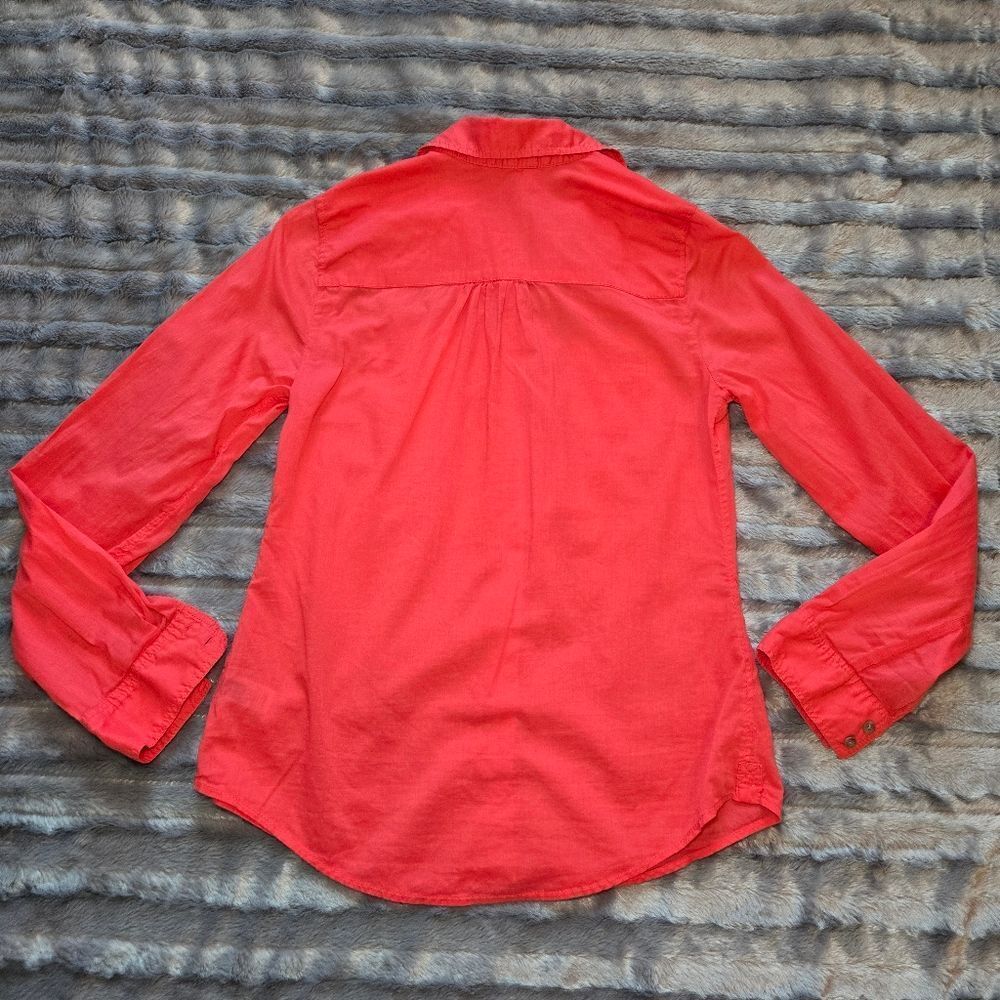 Express Cotton Button Down - Coral - Picture 5 of 7
